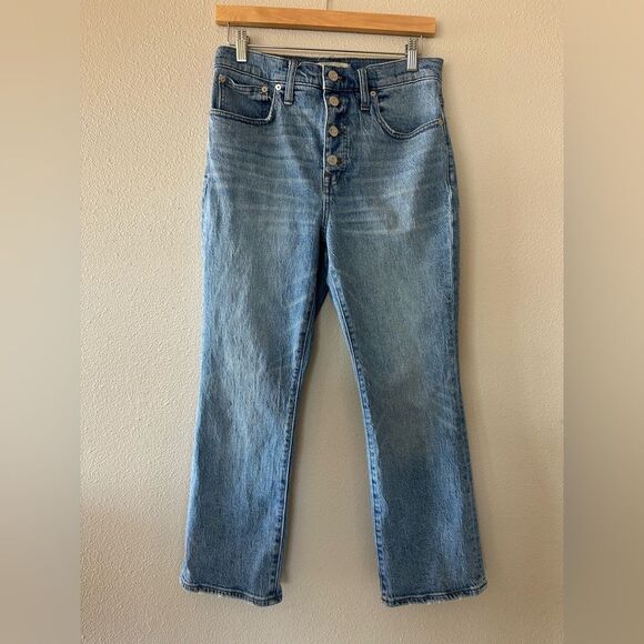Madewell Cali Demi Boot Vintage Wash High Waist Jeans Size 28 - Picture 1 of 7